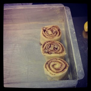 Cinnamon rolls pre oven